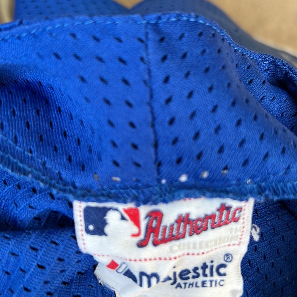 MLB Authentic Majestic Blue LA Dodgers Adult Little League Patch Jersey Sz Large - Picture 11 of 12